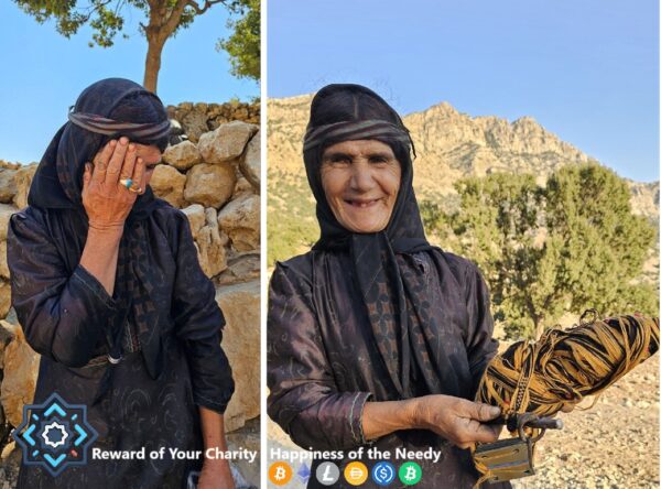 Sadaqah online via SOL brings joy to a female artisan. Reward of Your Charity Happiness of the Needy.