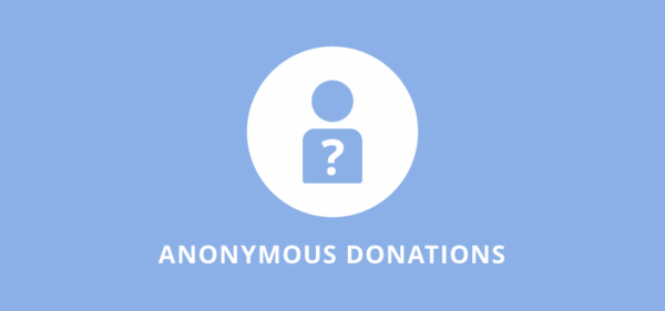 Anonymous donations icon with a question mark inside a circle, representing sincerity, charity, and Islamic values. Donate crypto via USDT.