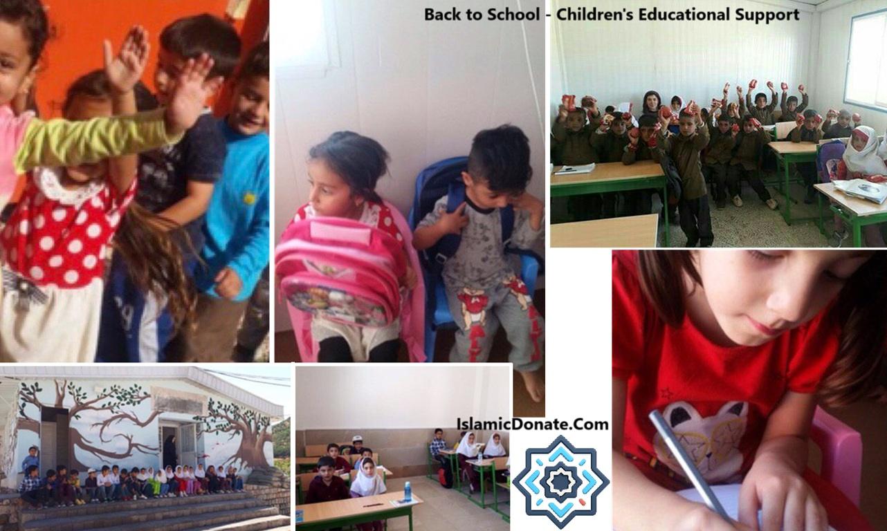 Children waving enthusiastically in front of a colorful mural, ready for back-to-school in Pakistan, benefiting from educational support and crypto donations via Coinbase.